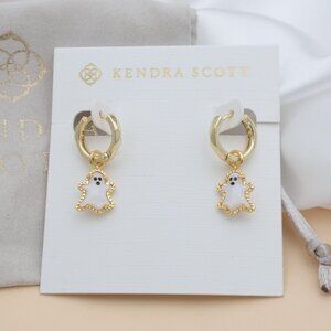NEW Kendra Scott Ghost Gold White Mother-of-Pearl Convertible Earrings